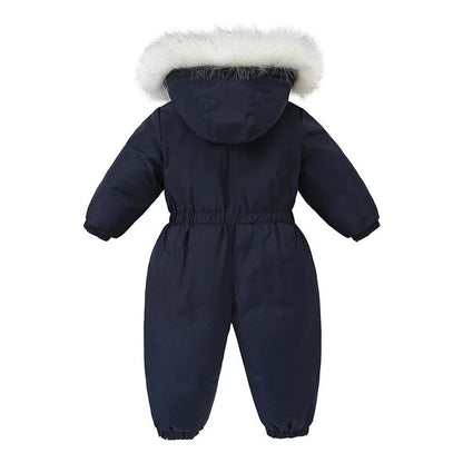 -30 Winter Baby Clothes Thicken Warm Jumpsuits Snowsuits Girl Boy Hooded Jacket Waterproof Rompers Ski Suits Kids Coat Outerwear - AMULET RING STORE