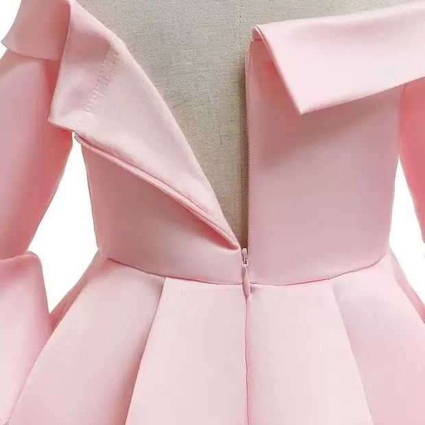 2-10 Yrs Girls Summer Dresses Flower Elegant Kids Princess Party White Dress for Wedding and Birthday Baby Communion Costume