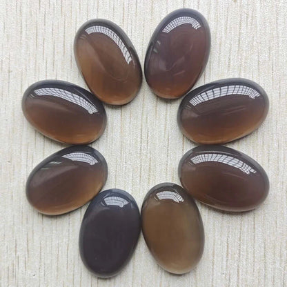 Wholesale 12pcs fashion natural stone mixed Oval CAB CABOCHON beads 20x30mm for Jewelry accessories making Fast shipping - AMULET RING STORE