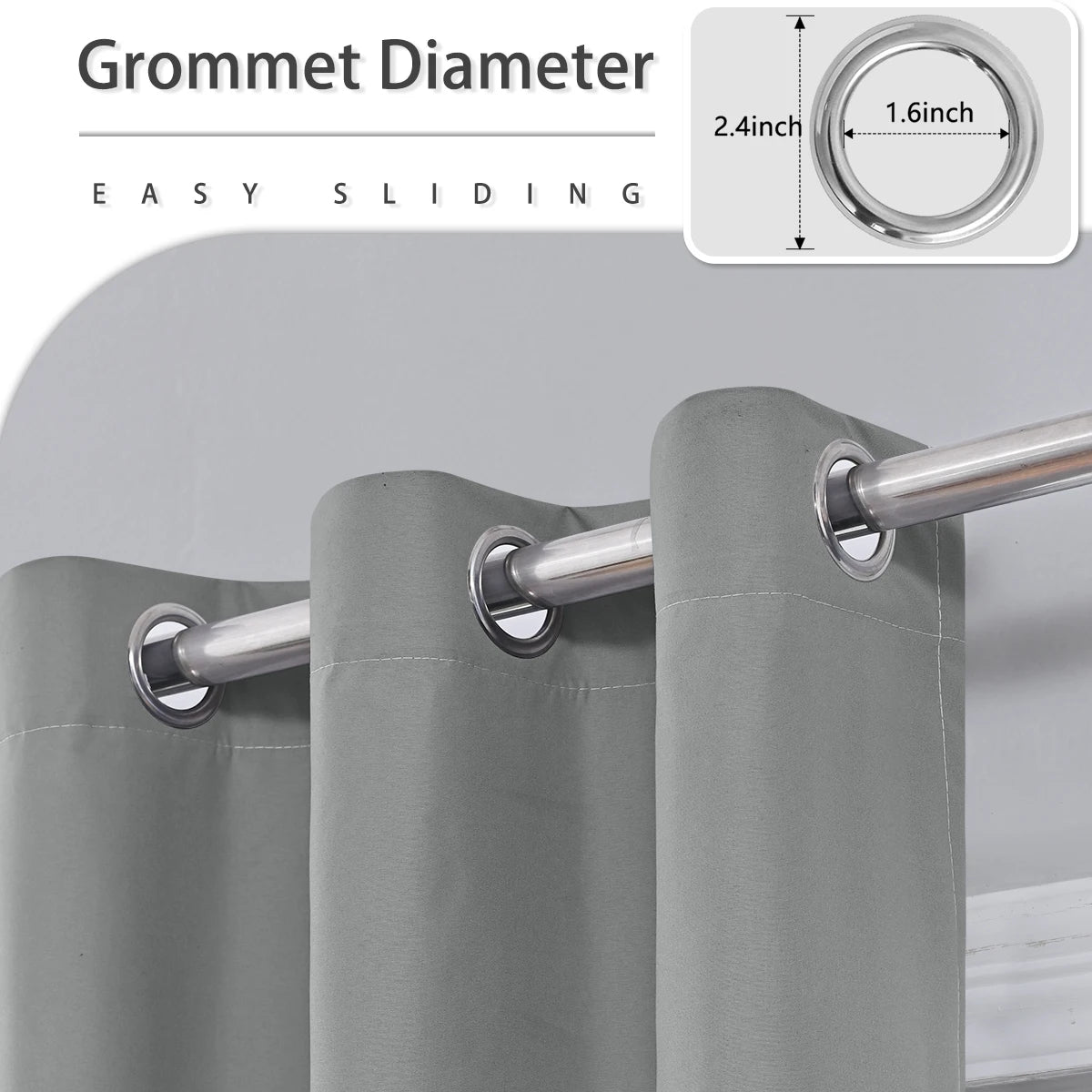 2pcs Modern 100% Blackout Curtain with Coated Lining, Solid Window Curains for Bedroom, Living Room, Dining Room, Home Decor - AMULET RING STORE