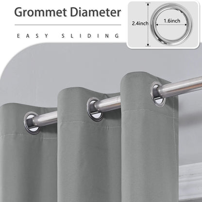 2pcs Modern 100% Blackout Curtain with Coated Lining, Solid Window Curains for Bedroom, Living Room, Dining Room, Home Decor - AMULET RING STORE