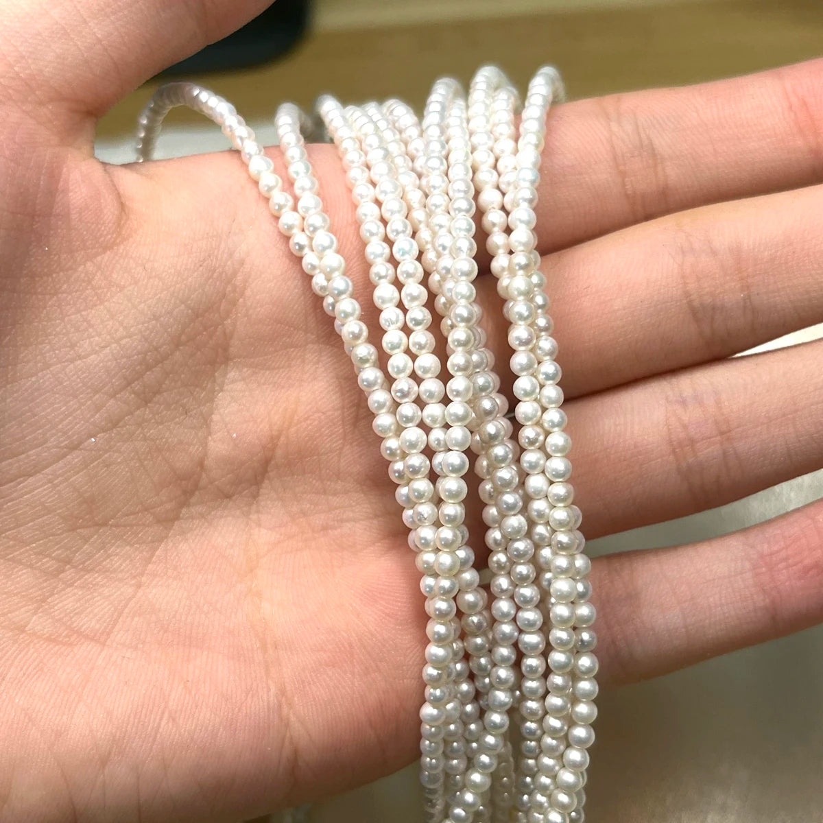 AAA 2-3mm High Quality Near-round Beads Exquisite Natural Freshwater Pearls for Jewelry Making DIY Necklace Bracelet Accessories - AMULET RING STORE