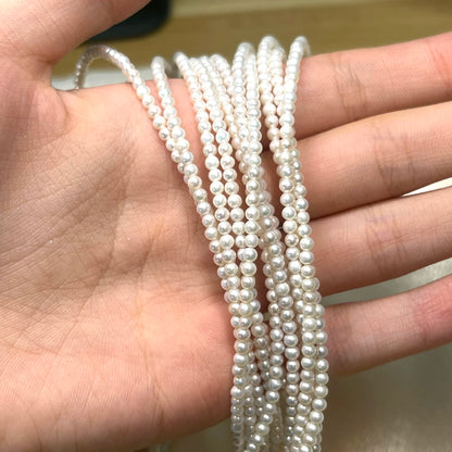 AAA 2-3mm High Quality Near-round Beads Exquisite Natural Freshwater Pearls for Jewelry Making DIY Necklace Bracelet Accessories - AMULET RING STORE