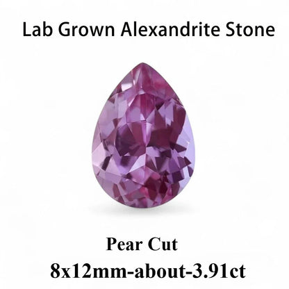 Emerald Cut Lab Grown Alexandrite AGL Certificate Loose Gemstone For Earrings Ring Jewelry Diy Making