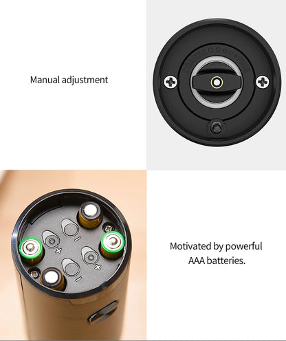 Electric Salt And Pepper Grinder With Adjustable Coarseness Refillable Mills Battery Powered Pepper Grinder Kitchen Gadget Tool - AMULET RING STORE