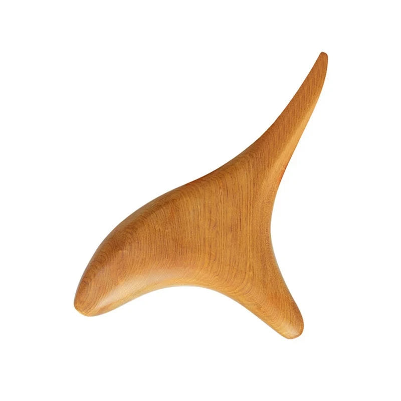 Nature Wood Trigonometric Massage Cone Wooden Lymphatic Massage Stick Face Hand Foot Body Massager Gua Sha Board Acupuncture Pen - AMULET RING STORE