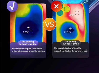 Mobile Phone Semiconductor Cooler "6"Shaped Semiconductor Cooling Fan Radiator for IOS Android SL33 Back-clip Magnetic Heat Sink