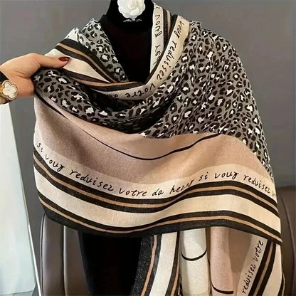 2025 Autumn Women Hijab Scarf Leopard Cotton Linen Shawl Tassel Muslim Sunscreen Viscose Headkerchief Wrap Breathable Headscarf - AMULET RING STORE