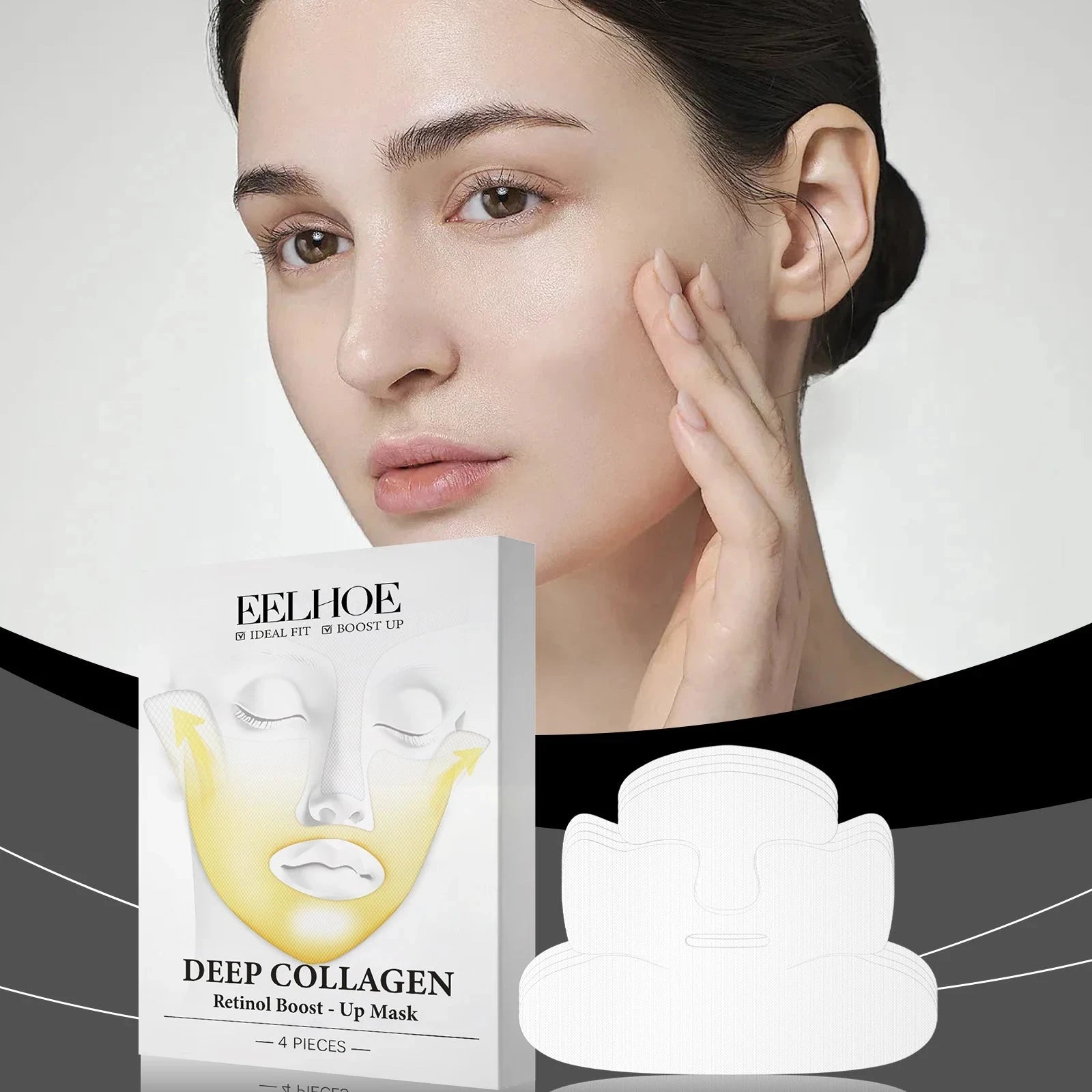 Deep Collagen Retinol Firming Mask Lifting Tightening Facial Skin Lighten Fine Lines Smooth Natural Hydrating Translucent Mask