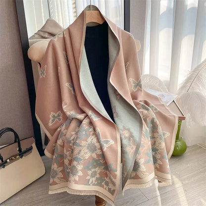 Cashmere Scarf for Women Thick Warm Winter Blanket Brand Female Luxury Quality Shawl Wrap Bufanda 2024 Poncho Echarpe Pashmina