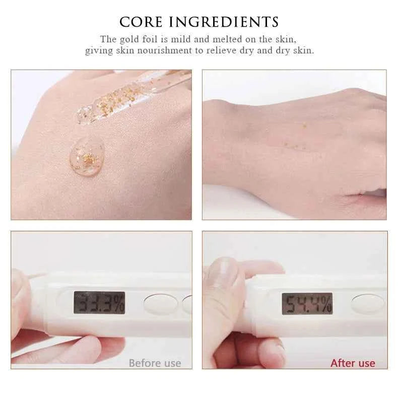 ARTISCARE 24K Gold Serum SET for Facial Care Eye Cream Moisturizing Face Essence Skin Care Products