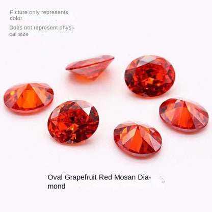 1CT colored diamond moissanite oval pigeon egg moissanite irregular naked stone gemstone jewelry accessories