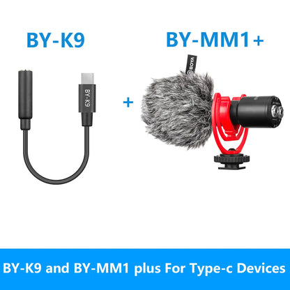 BOYA BY-MM1 Professional Cardioid Shotgun Microphone for iPhone Android Smartphone PC Canon Nikon DSLR Camera Recording Vlog