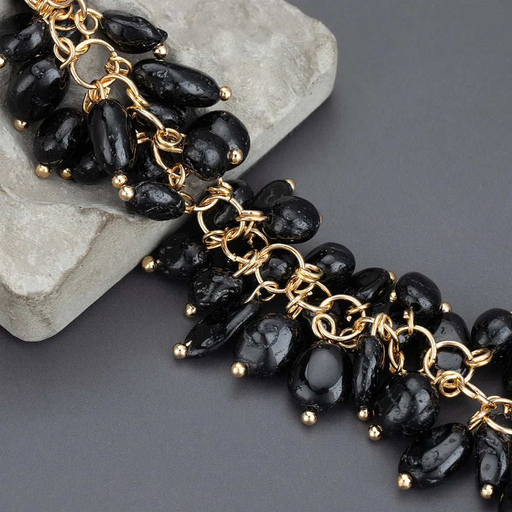 GUFEATHER M987,jewelry accessories,pass REACH,nickel free,18k gold plated,copper,natural stone,diy chain,jewelry making,10cm/lot - AMULET RING STORE