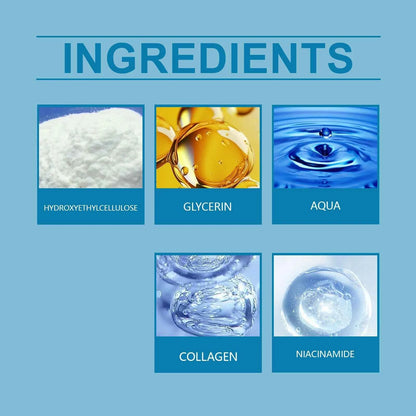 Collagen Facial Serum Hydrating Brightening Essence, Under Eye Wrinkle Care Gentle Anti-Aging Concentrate for All Skin Types