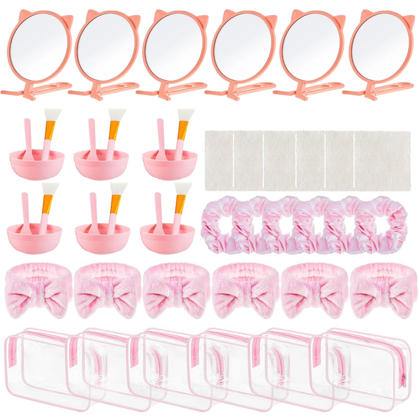 6-18 Sets Kids Pink Spa Party Supplies for Girls Makeup Sleepover Kit Spa Birthday Party Favors Supplies Gift for Children - AMULET RING STORE