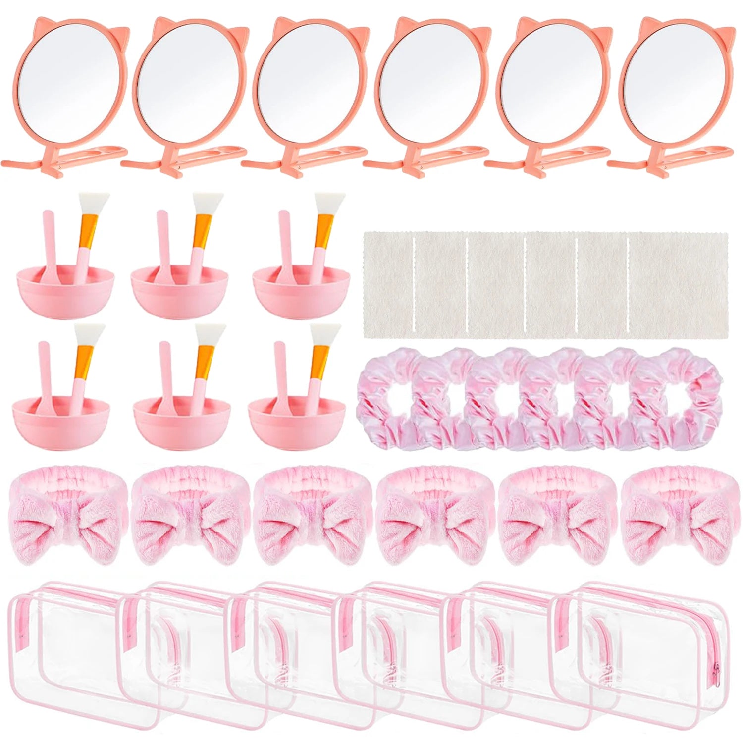 6-18 Sets Kids Pink Spa Party Supplies for Girls Makeup Sleepover Kit Spa Birthday Party Favors Supplies Gift for Children - AMULET RING STORE