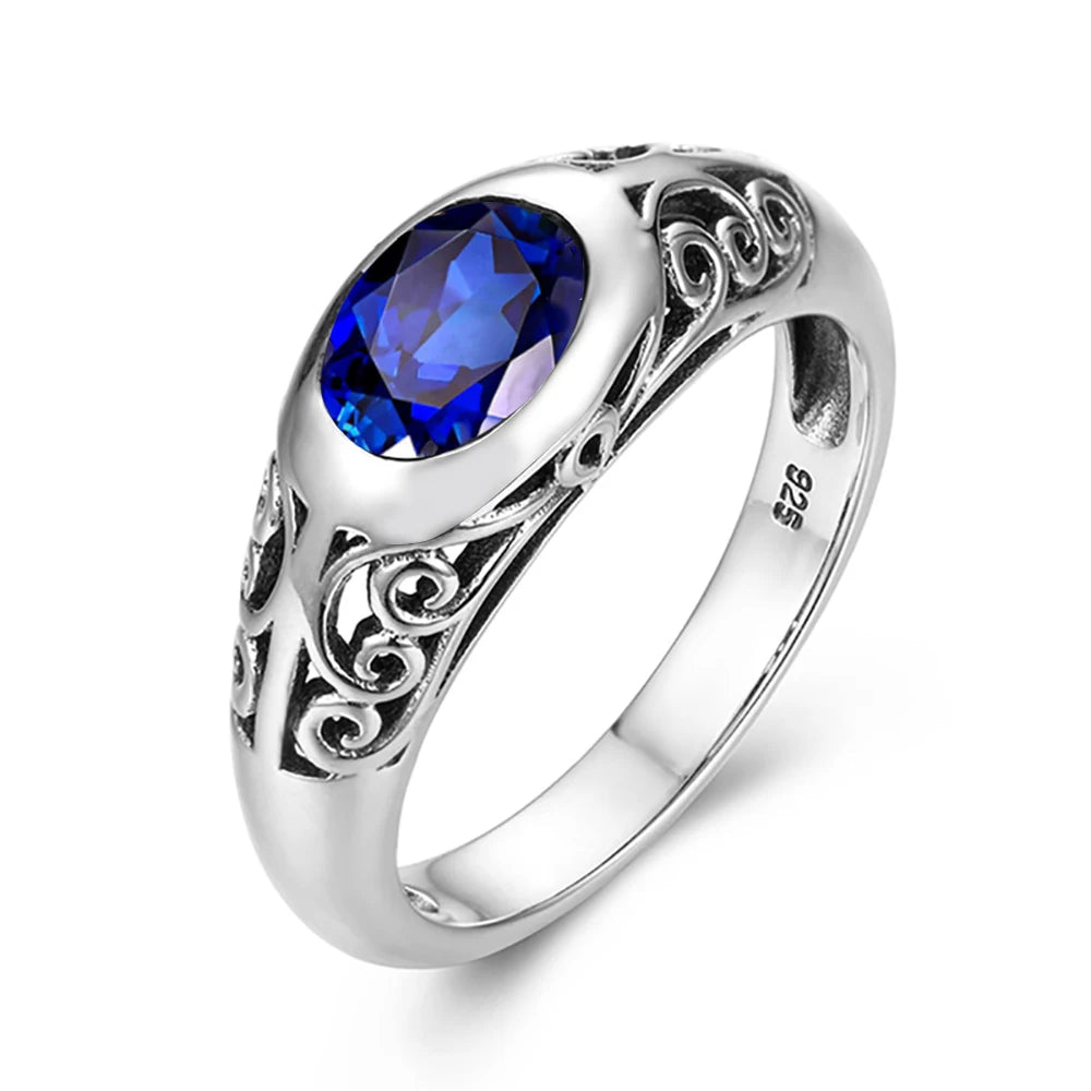 Retro Real 925 Sterling Silver Peridot Rings For Women 6*8mm Oval Gemstones Wedding Enagement Famous Brand Jewelry