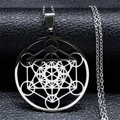 Seven Archangels Amulet Stainless Steel Necklaces Men