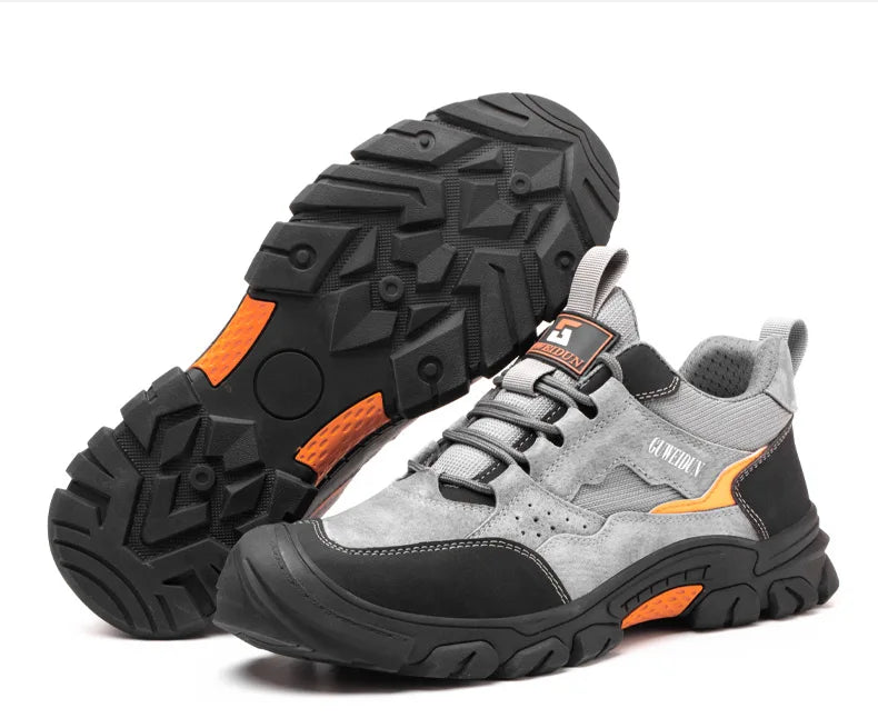 Men Safety Work Shoes Plastic Toe Safety Boots Fashion Lightweight Comfort Working Sneakers Anti-puncture Indestructible Shoes - AMULET RING STORE