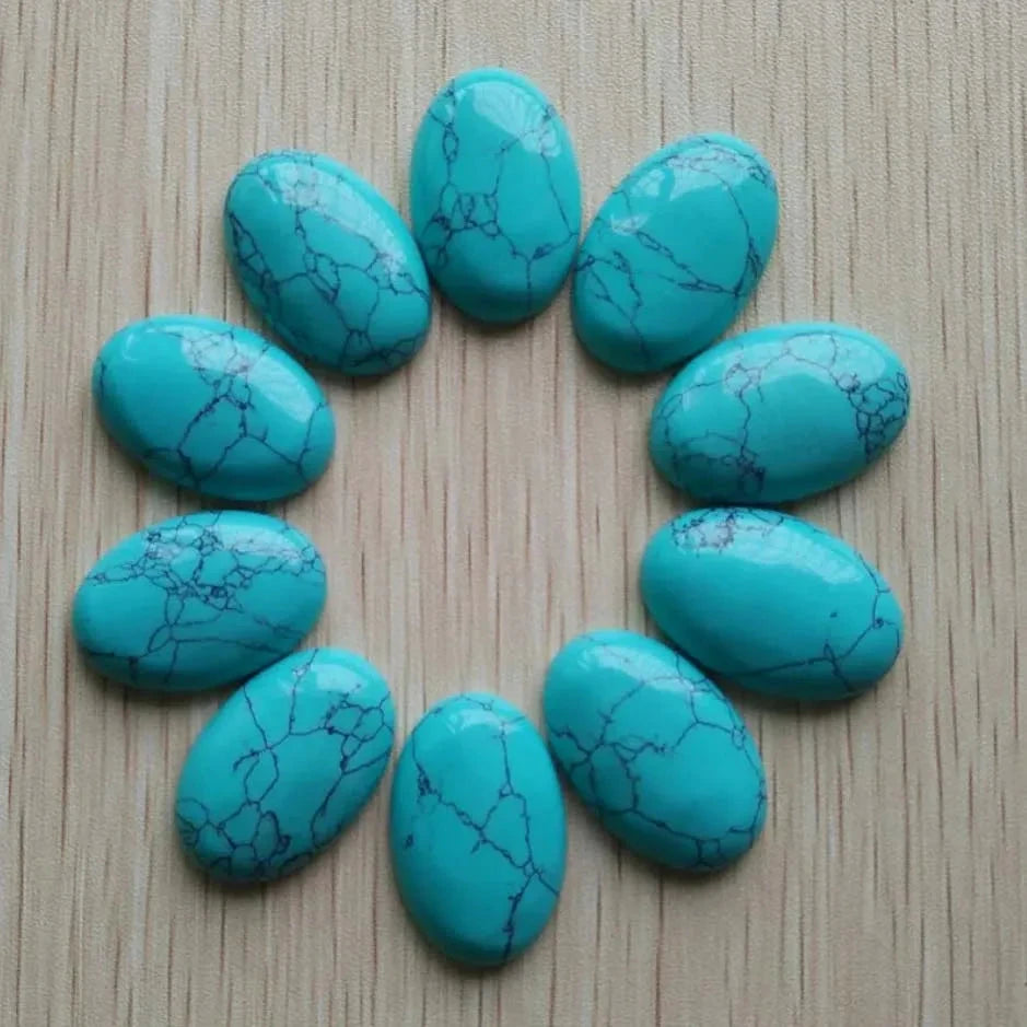 Wholesale 12pcs fashion natural stone mixed Oval CAB CABOCHON beads 20x30mm for Jewelry accessories making Fast shipping - AMULET RING STORE