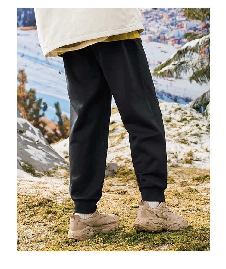 Xtep Trousers For Men And Women 2024 Winter Knitting Loose Exercise Sweatpants Casual Trendy Warm Soft Bottoms 876427630125