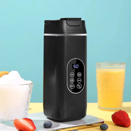 Electric Blender Rechargeable Portable Juicer USB Charging Hand Blender Electric Fruit Juicer 12 Blades Crushed Ice Juicer Cup - AMULET RING STORE