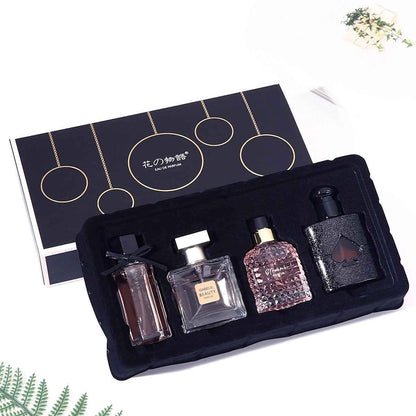 Gift Box Four Piece Set Women Perfume Spray 105ml Floral Scent Lasting Fragrance Pheromone Eau De Parfum Men Cologne Balminess