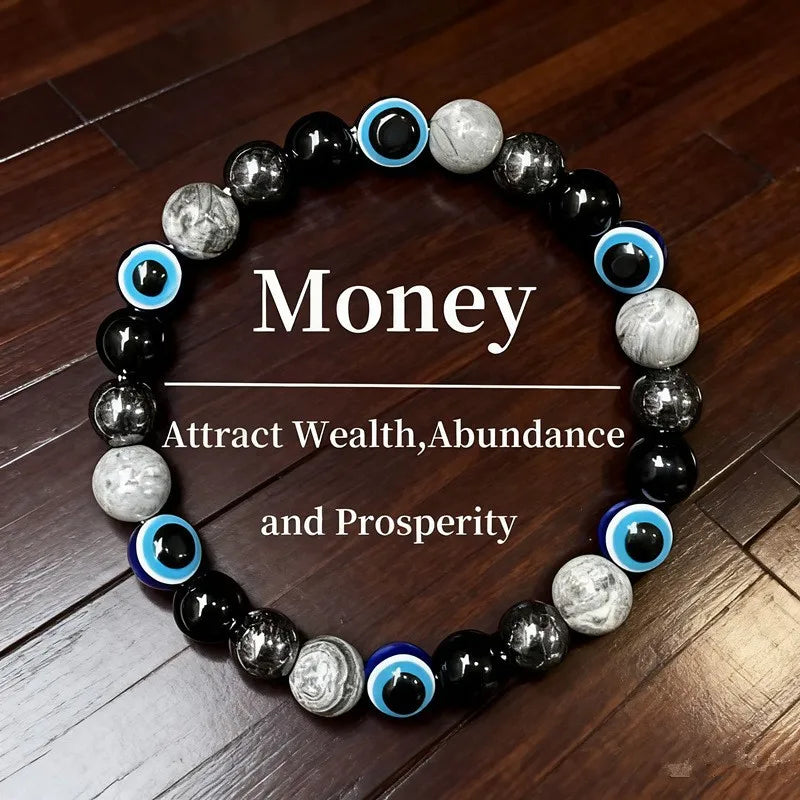 Natural Stone Beads Bracelet For Women Men Amethysts Crystal Quartzs Agate Tiger Eye Elastic Bangles Reiki Healling Jewelry Gift