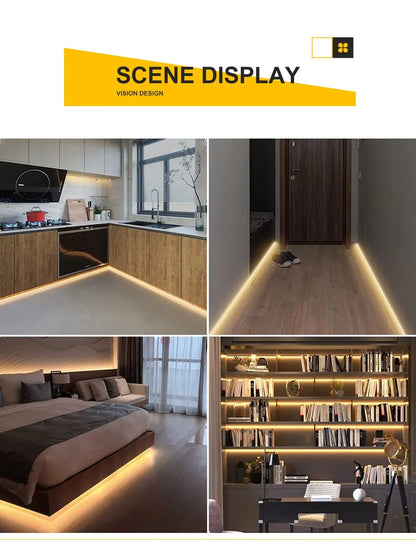 USB LED Lights Strip DC 5V Smart Dimmer Gesture Sensor Switch Control 60LEDs/m Backlight LED Ribbon Tape TV Lamp Room Decoration - AMULET RING STORE