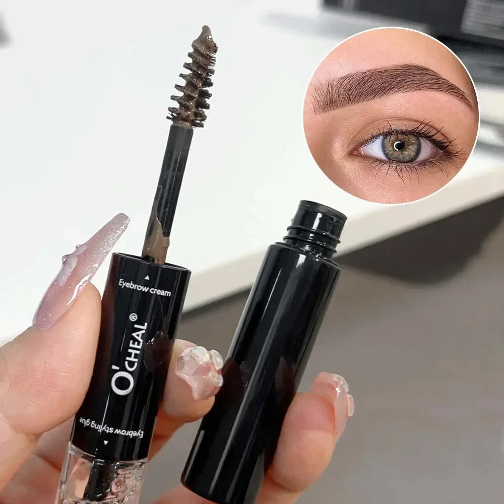 Double-ended Black Brown Dye Eyebrow Styling Gel Waterproof Lasting Wild Brow Tint Wax Transparent Liquid Brows Cream Cosmetics - AMULET RING STORE