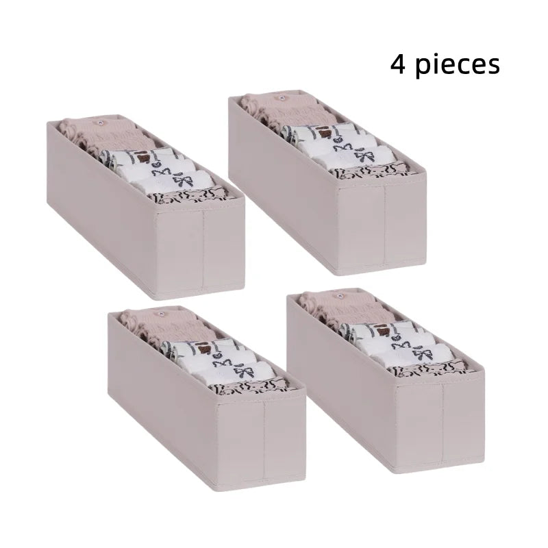 Foldable Underwear Socks Storage Box Panties Storage Boxes Clothes Organizer Cabinets Drawers Bedroom Wardrobe Separator Case - AMULET RING STORE