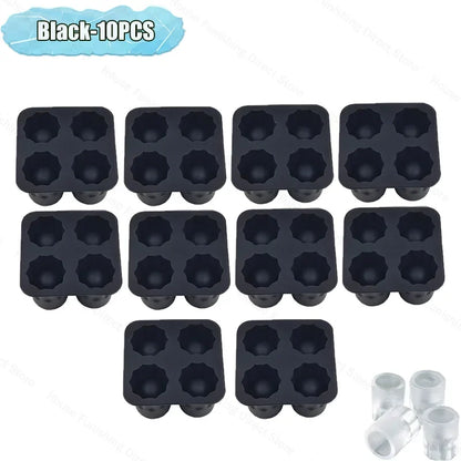 4Cup Shape Silicone Ice Cube Mold Tray for Summer Bar Party DIY Cold Drinks Kitchen Essential Ice Cup Maker Compartment Mold - AMULET RING STORE