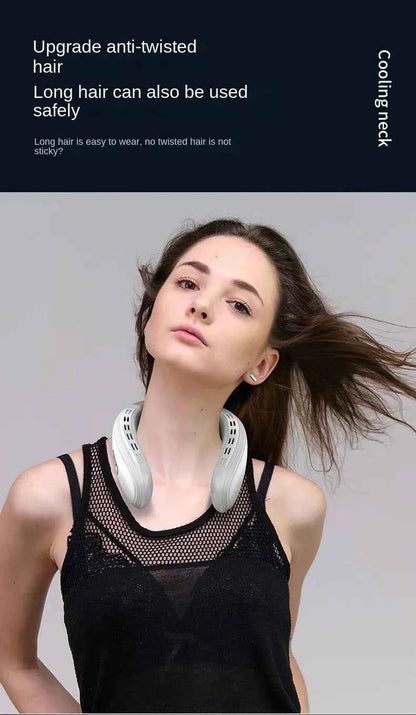 2024 New Neck Air Conditioner Portable Neck Fan Rechargeable Semiconductor Cooling Bladeless Fan Wearable Cooler multi purpose