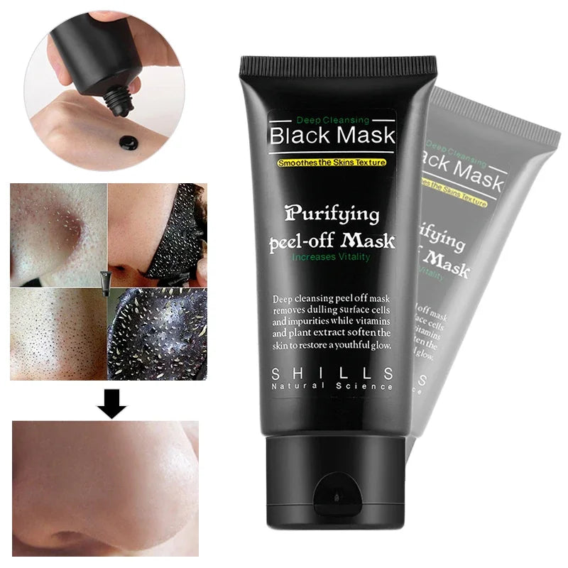 Bamboo Charcoal New Suction Face Deep Cleansing Black Mud Mask Blackhead Remover Peel-Off Mask Easy To Pull - AMULET RING STORE
