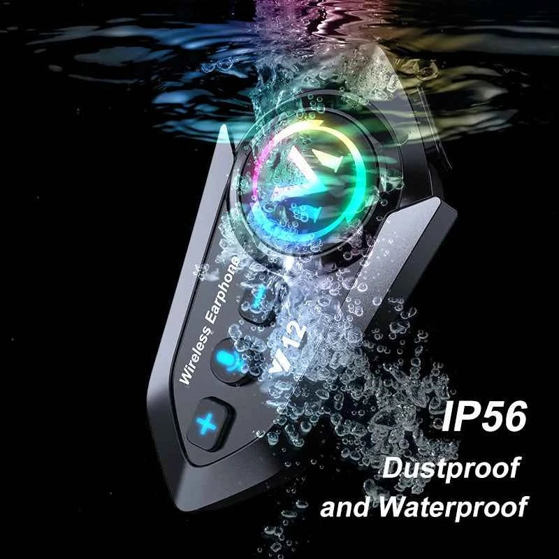 Bluetooth 5.4 Helmet Headset Wireless Hands-free Call Phone Kit Motorcycle Waterproof Earphone MP3 Music Player Speaker for Moto