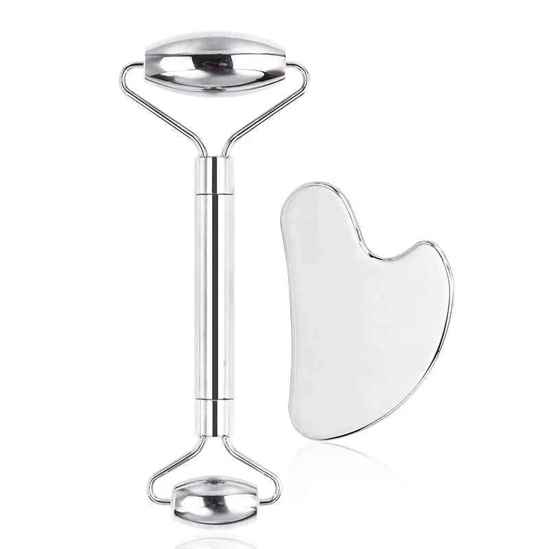 1/3 Piece Ice Face Roller Facial Skin Care Tools, Stainless Steel Facial Roller Scraping Board Ice Tray Skin Care Tools