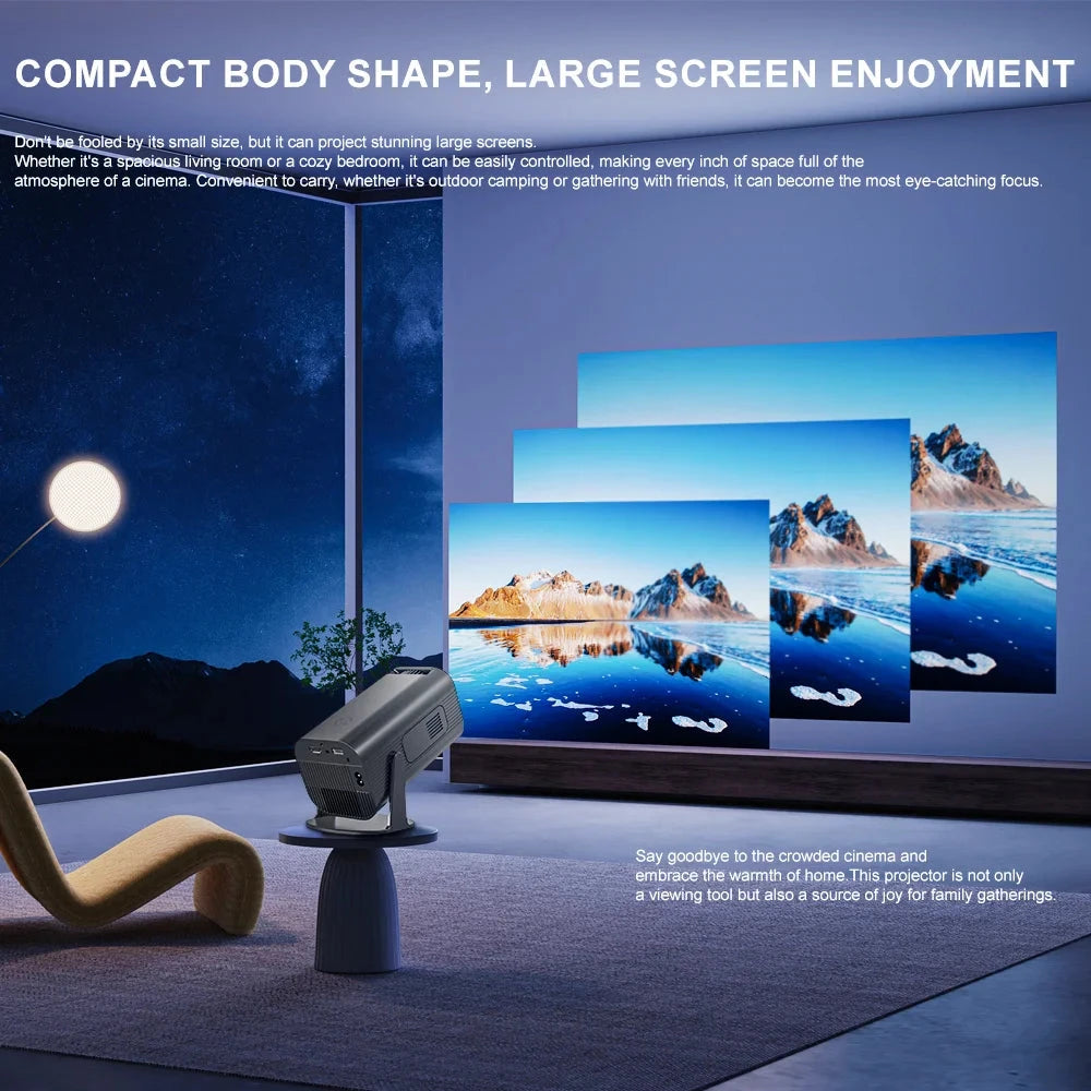 HP330 Portable LED Short Focus Projector 210Ansi 1280*720P Android 11 BT5.0 WIFI Allwinner H716 Halloween Gift Proyector