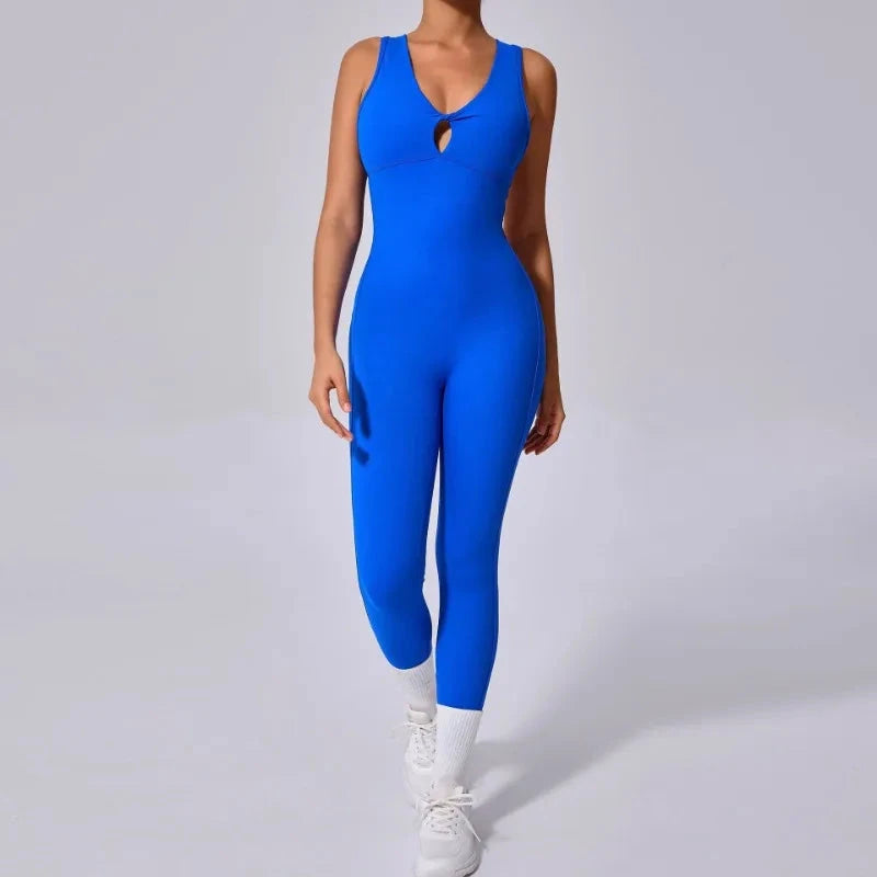 Seamless Yoga Jumpsuits Sports Fitness One-Piece Yoga Sleeveless Workout Clothes Running Sportswear Tight Training Tracksuits