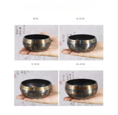 Nepal Singing Bowl Healing Yoga Meditation Portbale Tibetan Singing Bowls Sound Therapy Musical Percussion Instruments - AMULET RING STORE