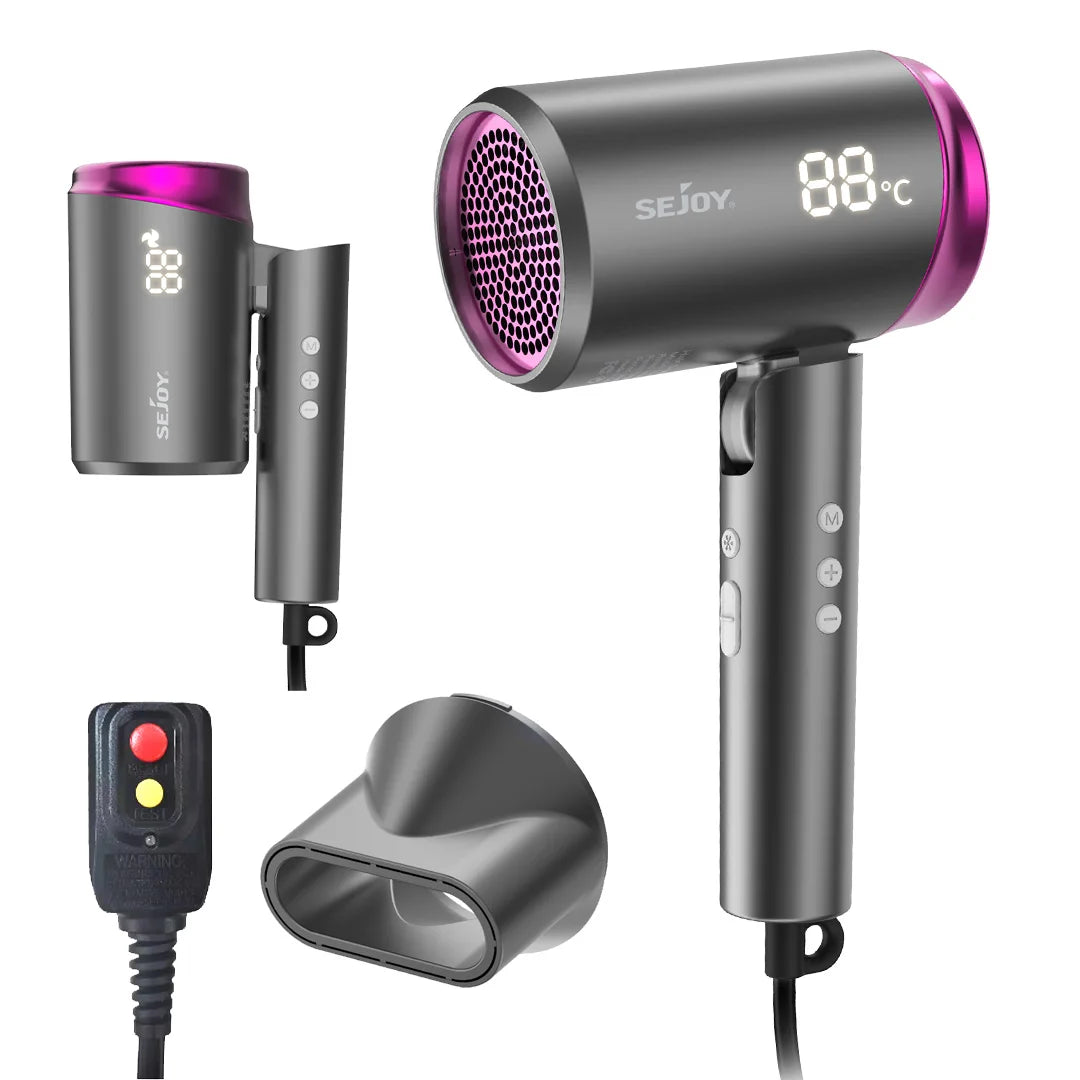 Electric Hair Dryer 1800W 110v Multifunctional Hair Straightener Negative Ion Hair Care Curler Blow Dryer Cold/Warm/Hot Wind - AMULET RING STORE