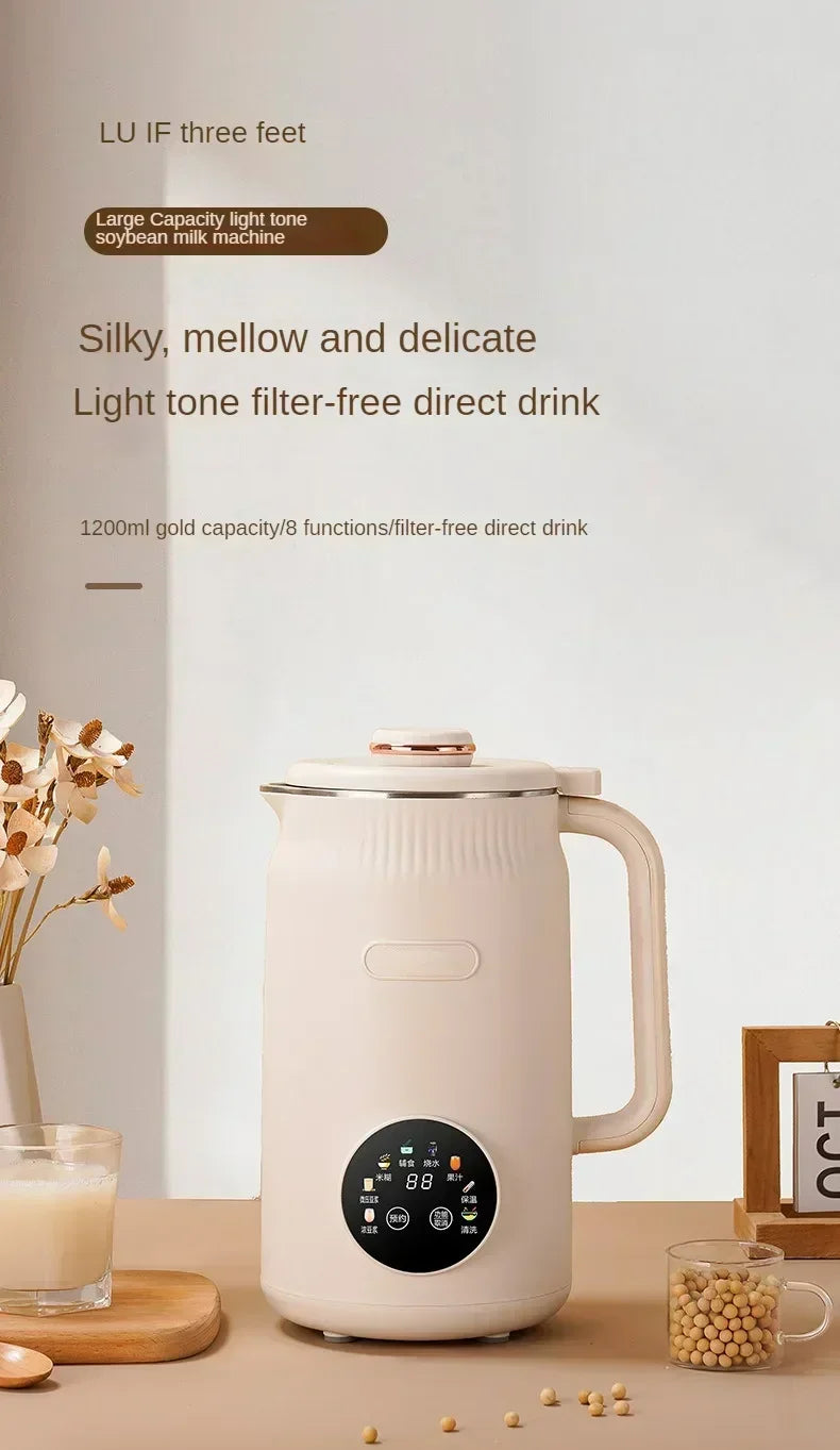220V Electric Soybean Milk Machine Automatic Intelligent Food Blender Fruit Juicer Water Boiling Kettle Rice Paste Maker - AMULET RING STORE