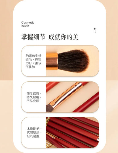 RANCAI7Eyeshadow Fiber Hair Full Set Eye Makeup Brushes Eyeliner Brush Eyebrow Concealer - AMULET RING STORE