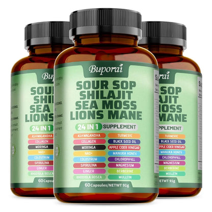 24-In-1 Soursop Supplement - Improve Skin Health, Anti-oxidation, Promote Digestion, Intestinal Detoxification - AMULET RING STORE