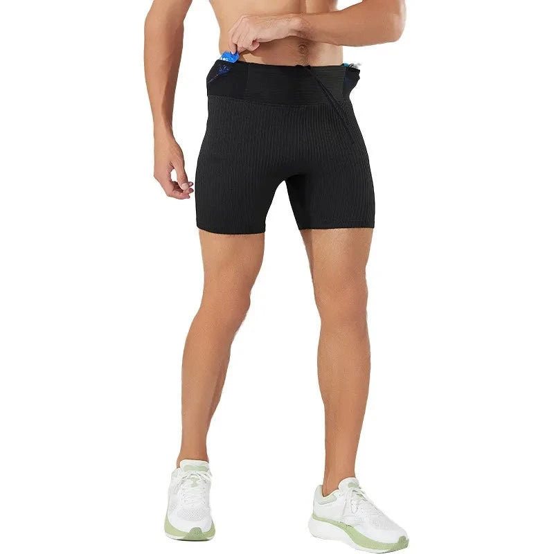 High Elasticity Men's & Women's Yoga Workout Shorts Two-Layer Moisture-Wicking, Ideal for Running and Fitness Enthusiasts!