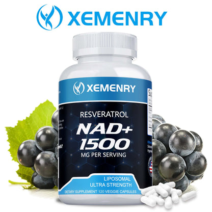 NAD + Resveratrol - Anti aging, Boost Energy, Promotes Cell Repair and Skin Health - AMULET RING STORE