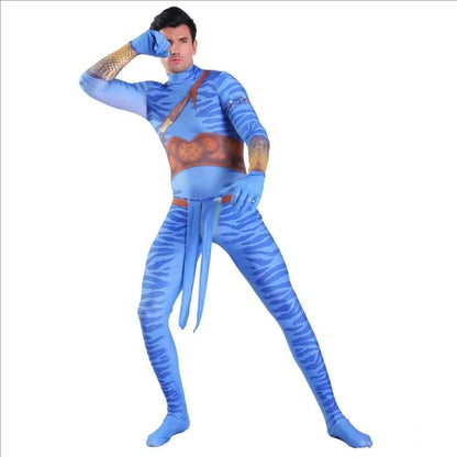 New Cosplay Costume Avatar Movie Themed 3D Digital Print Jumpsuit for Men and Women 3D Digital Print Jumpsuit
