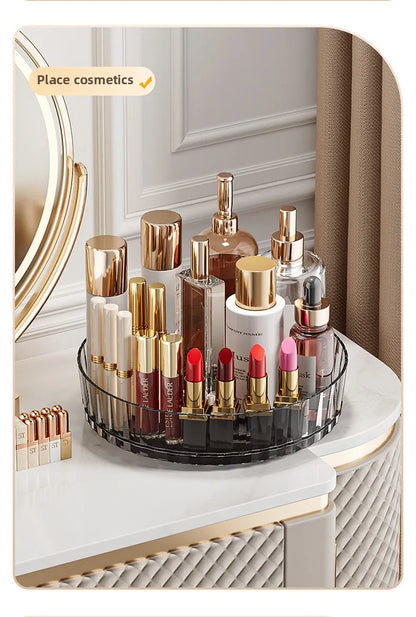 360° Rotating Plastic Storage Rack Bathroom Storage Organizer Kitchen Snack Food Oil Seasoning Bottle Storage Rack Fruit Tray - AMULET RING STORE