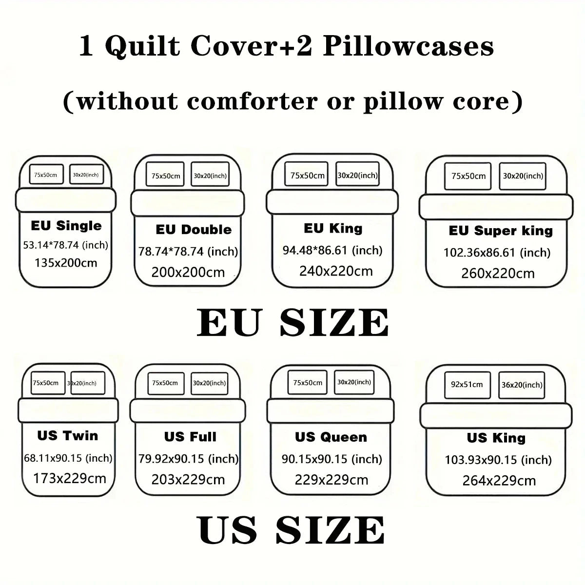3pcs Love couple pattern printed bedding set, 1*quilt cover+2*pillowcase, suitable for couples and adults bedrooms - AMULET RING STORE
