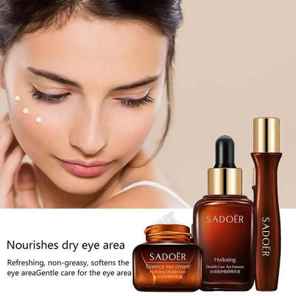 Double Care Essence Eye Set Eyes Repair Cream Eye Cream For Wrinkles Dark Circles Eye Bags Anti Age Firming Hydrating 3pcs